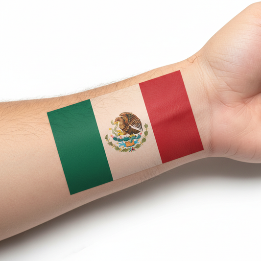 Temporary Flag Tattoos - Mexico