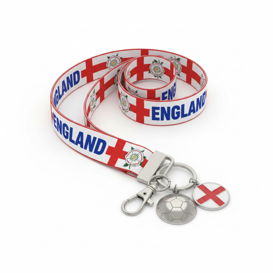 Fan Keychain & Lanyard Set - England