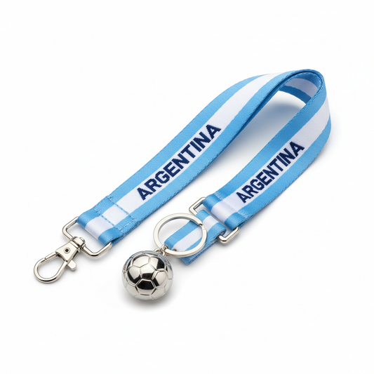 Fan Keychain & Lanyard Set - Argentina