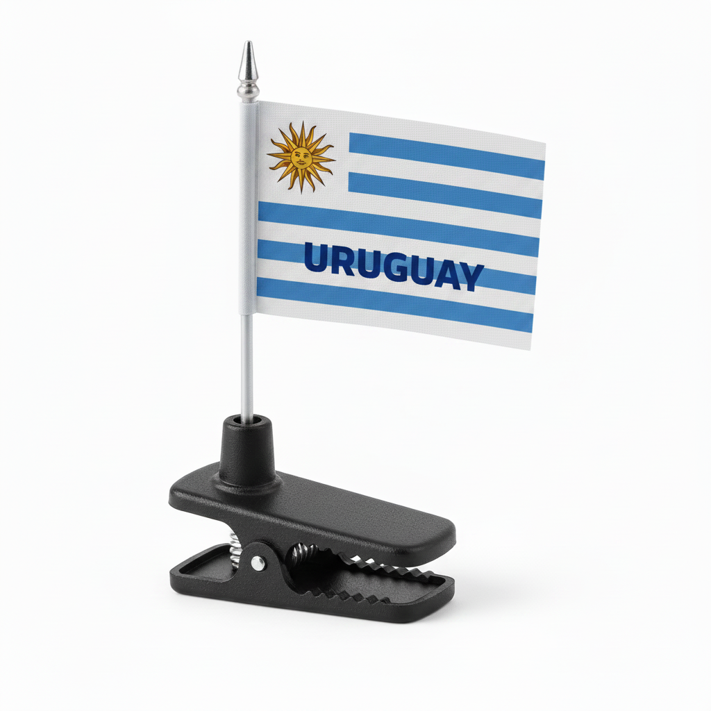 Car Flag Window Clip - Uruguay