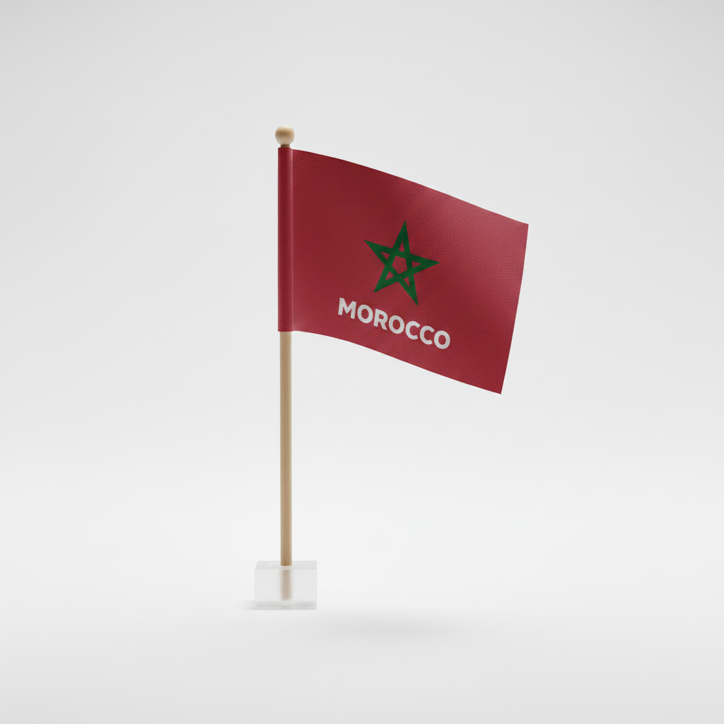 Mini Flag on Stick - Morocco
