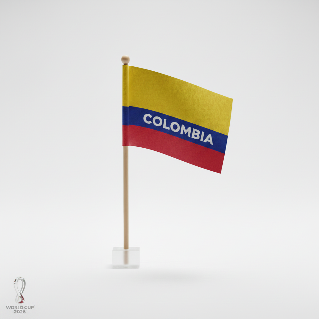 Mini Flag on Stick - Colombia