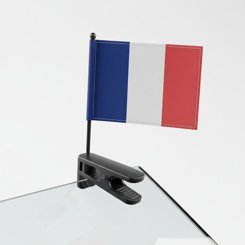 Car Flag Window Clip - France