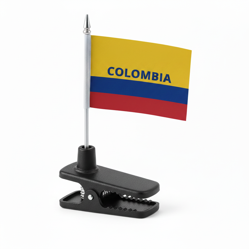 Car Flag Window Clip - Colombia