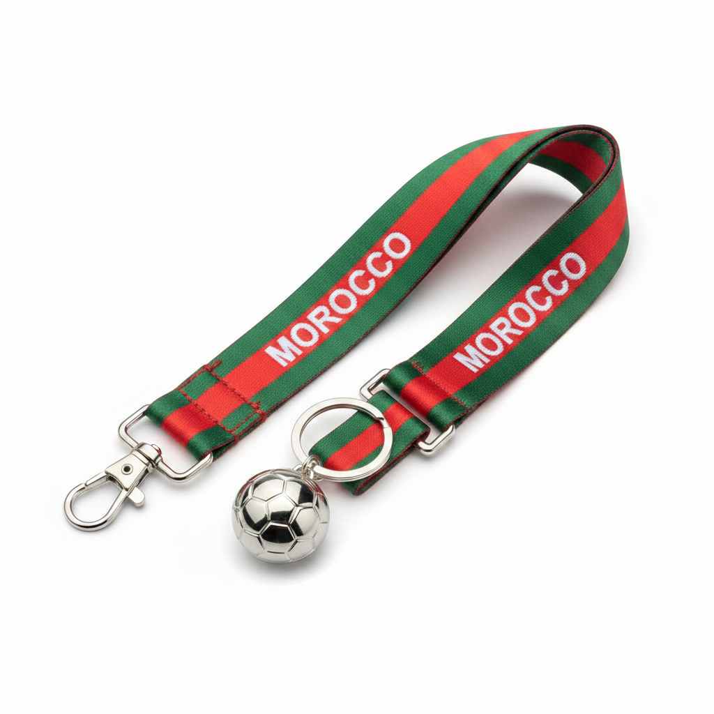 Fan Keychain & Lanyard Set - Morocco