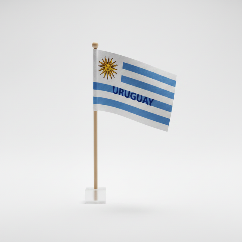 Mini Flag on Stick - Uruguay